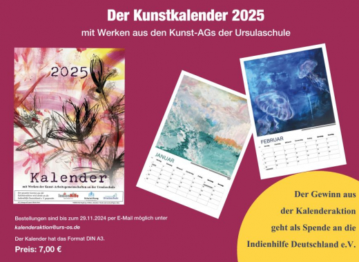Kunstkalender 2025 - ab jetzt bestellbar